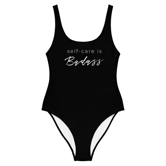 Self-Care Is Badass One-Piece Swimsuit