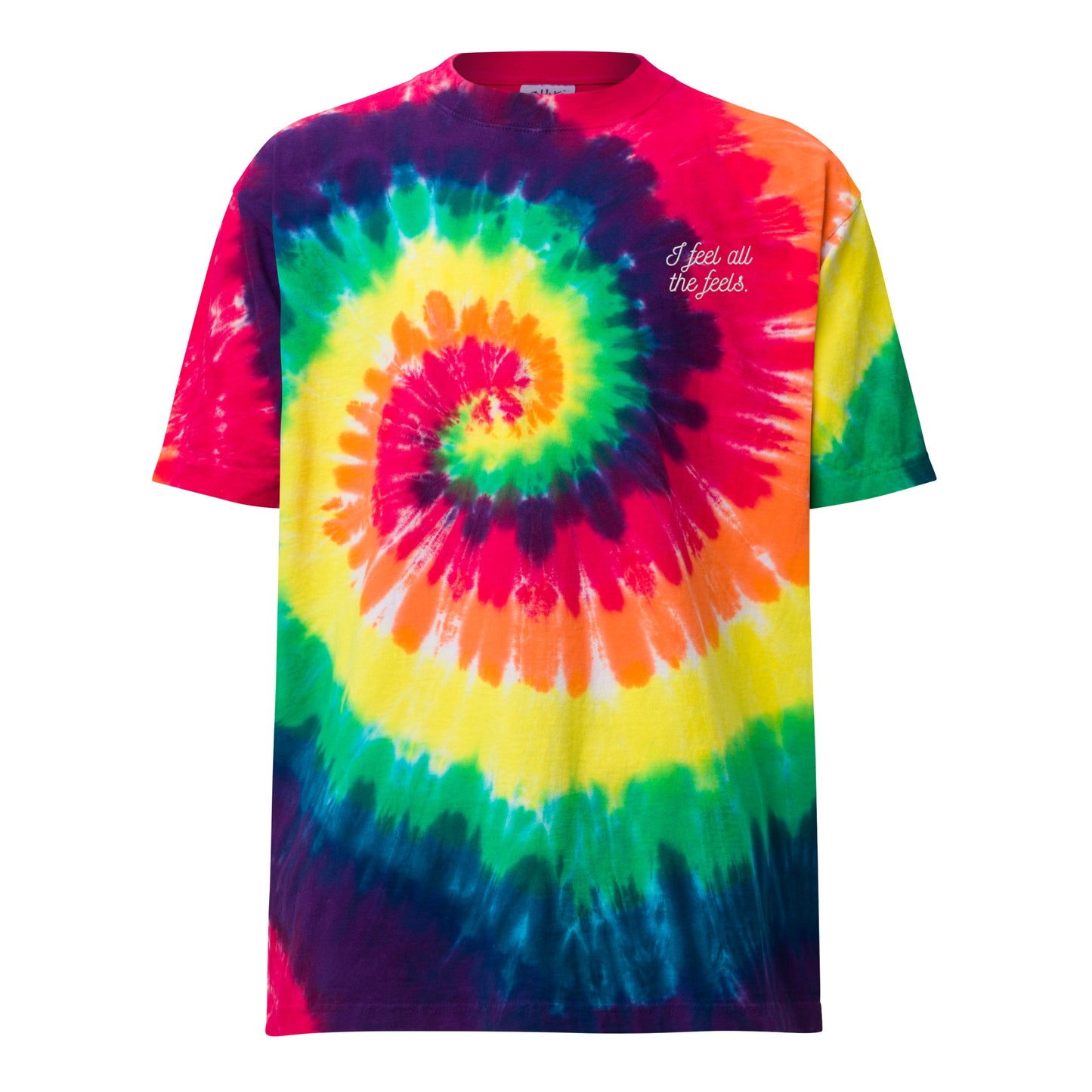 I Feel All The Feels Oversized tie-dye t-shirt