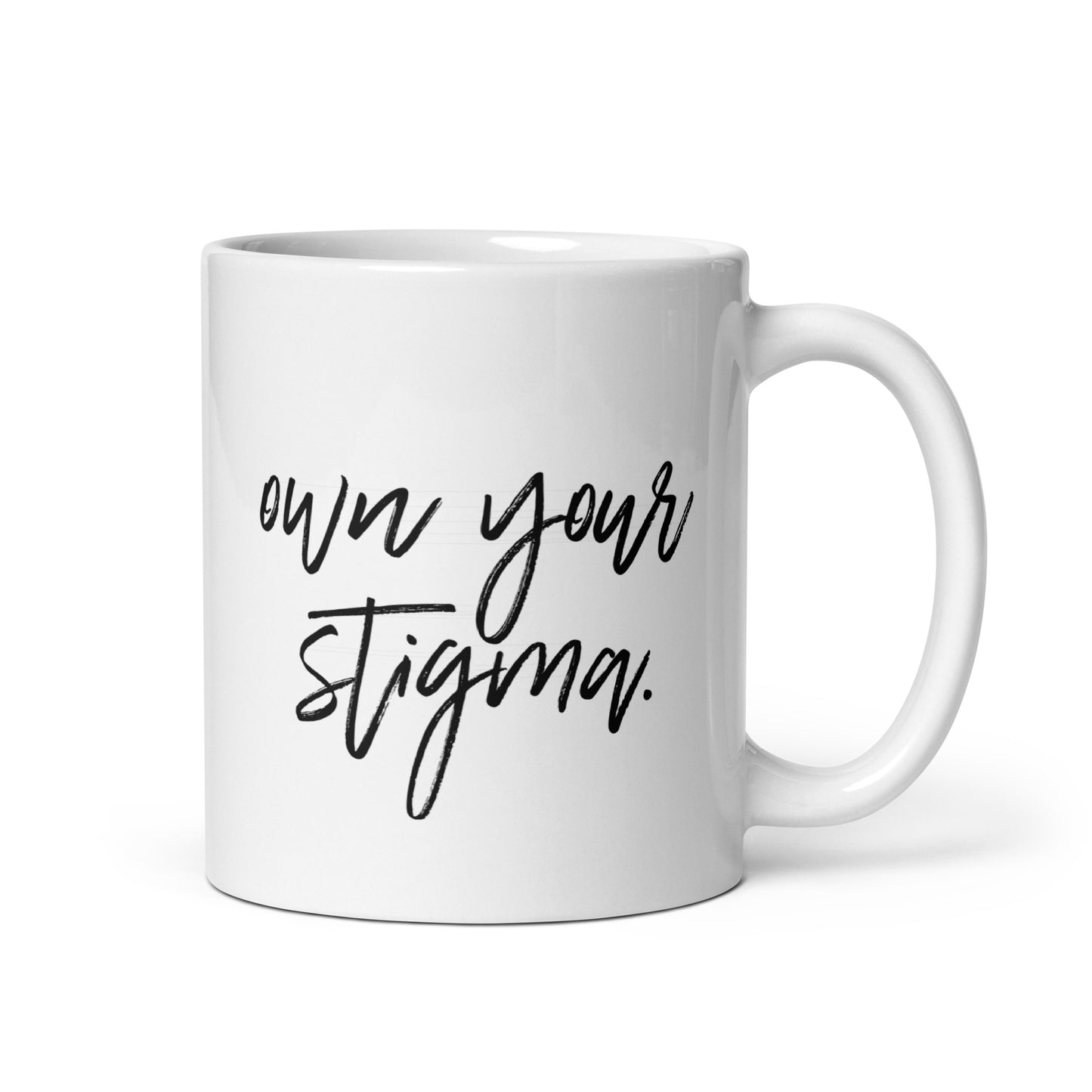 It's Okay To Not Be Okay White glossy mug