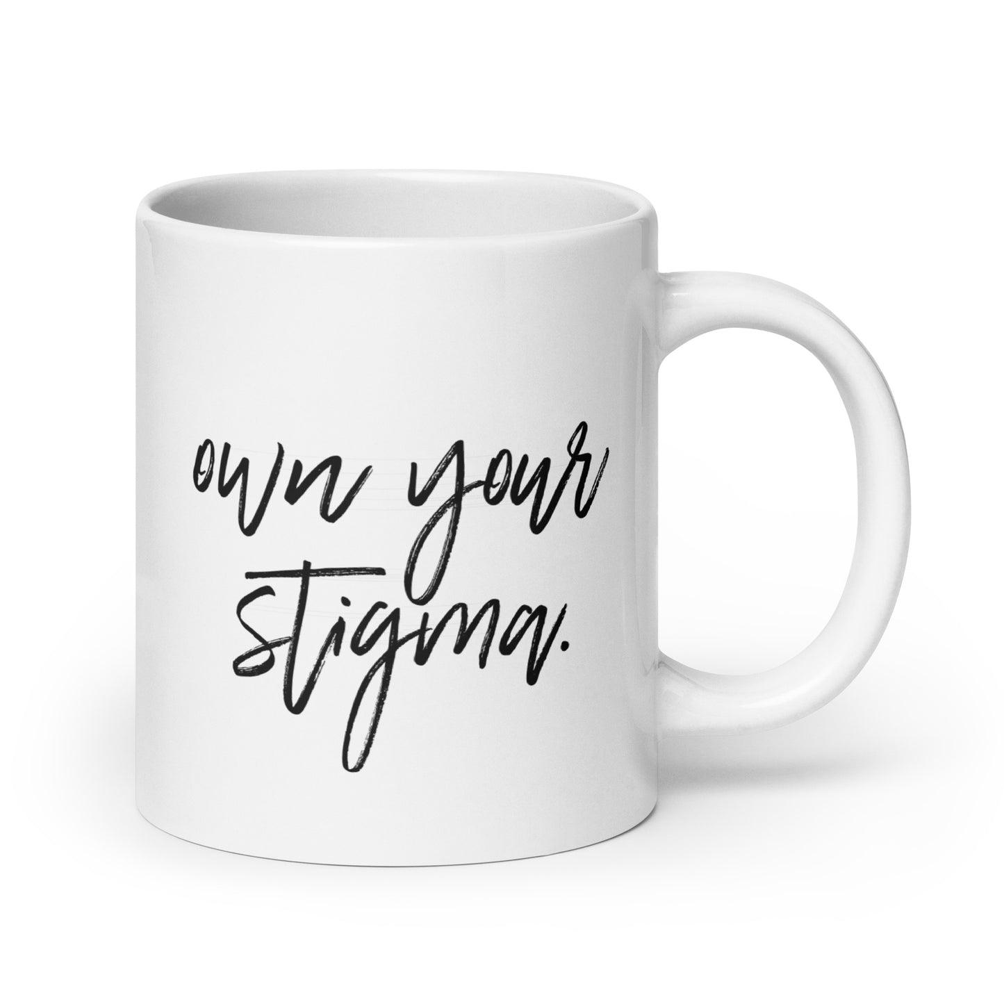 It's Okay To Not Be Okay White glossy mug