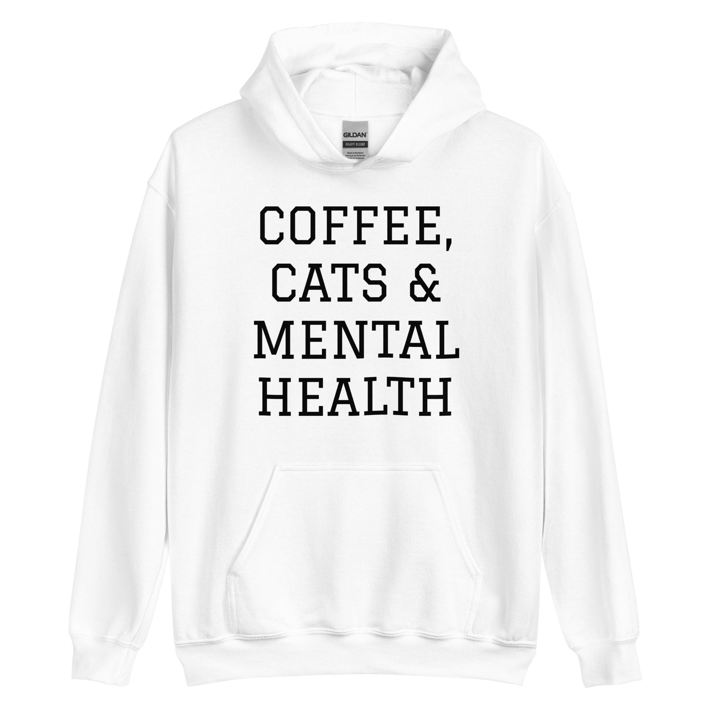 Coffee, Cats & Mental Health Hoodie