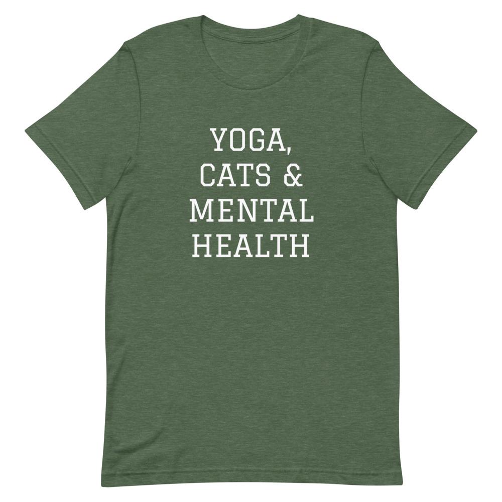 Yoga, Cats & Mental Health T-shirt