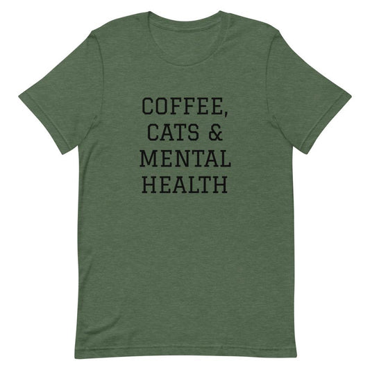 Coffee, Cats & Mental Health T-Shirt