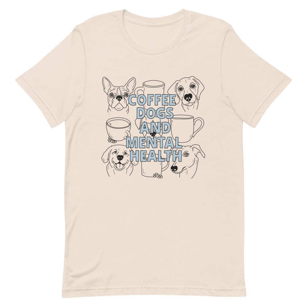 Coffee Dogs and Mental Health Sketched T-Shirt