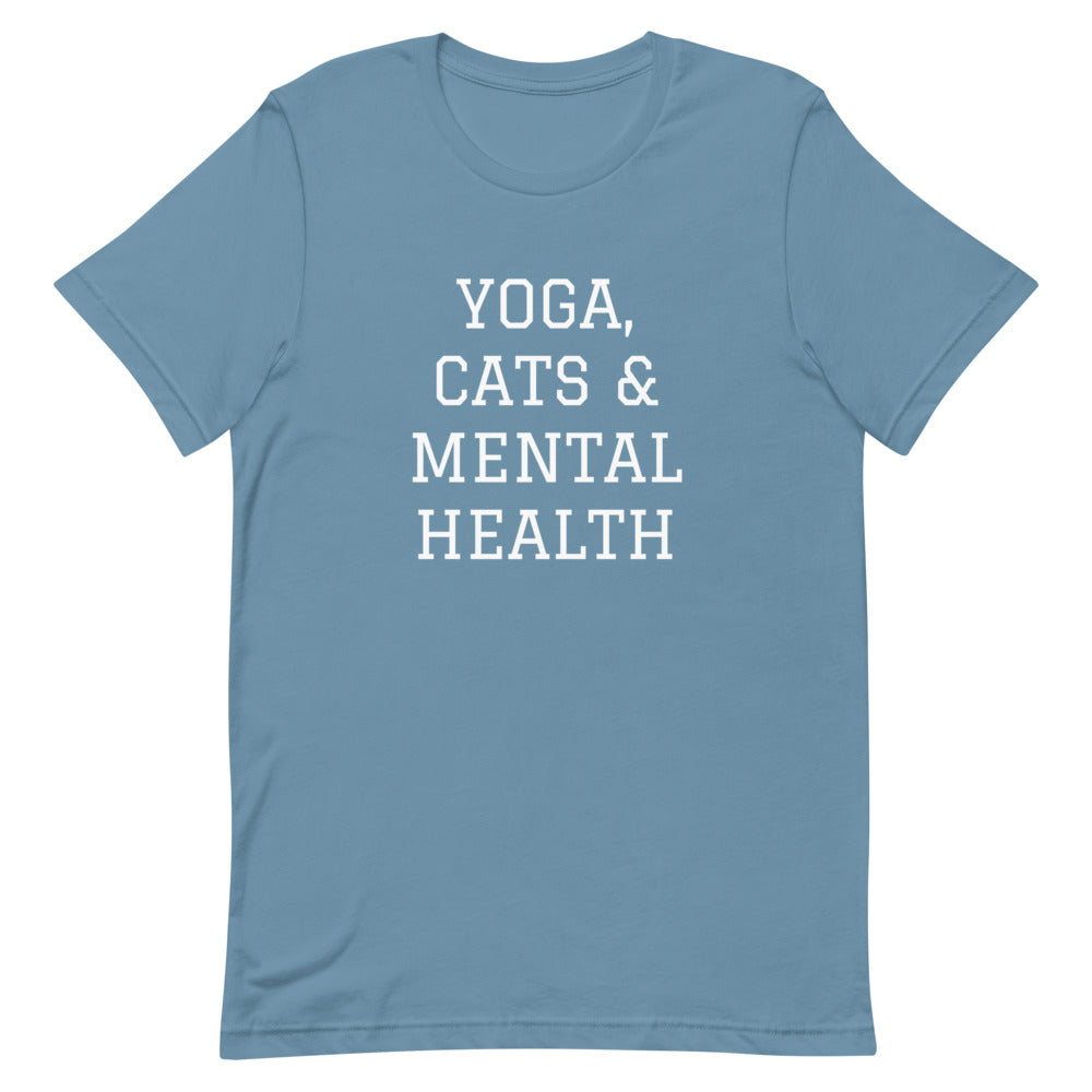 Yoga, Cats & Mental Health T-shirt