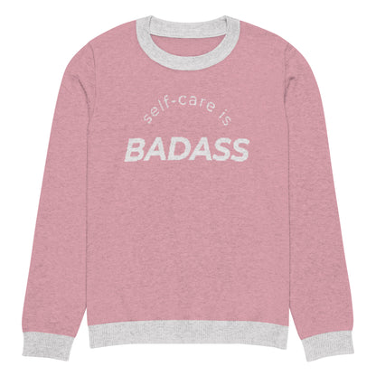 Self Care Is Badass Knitted Sweater