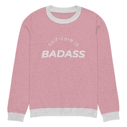 Self Care Is Badass Knitted Sweater