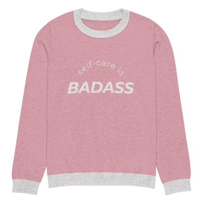 Self Care Is Badass Knitted Sweater