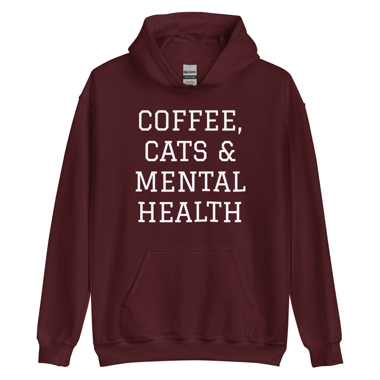 Coffee, Cats & Mental Health Hoodie