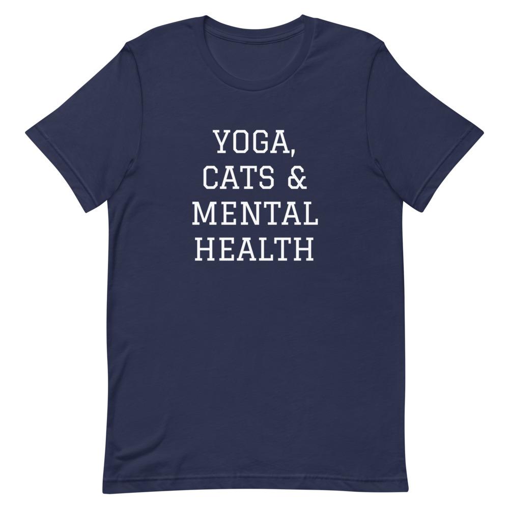 Yoga, Cats & Mental Health T-shirt